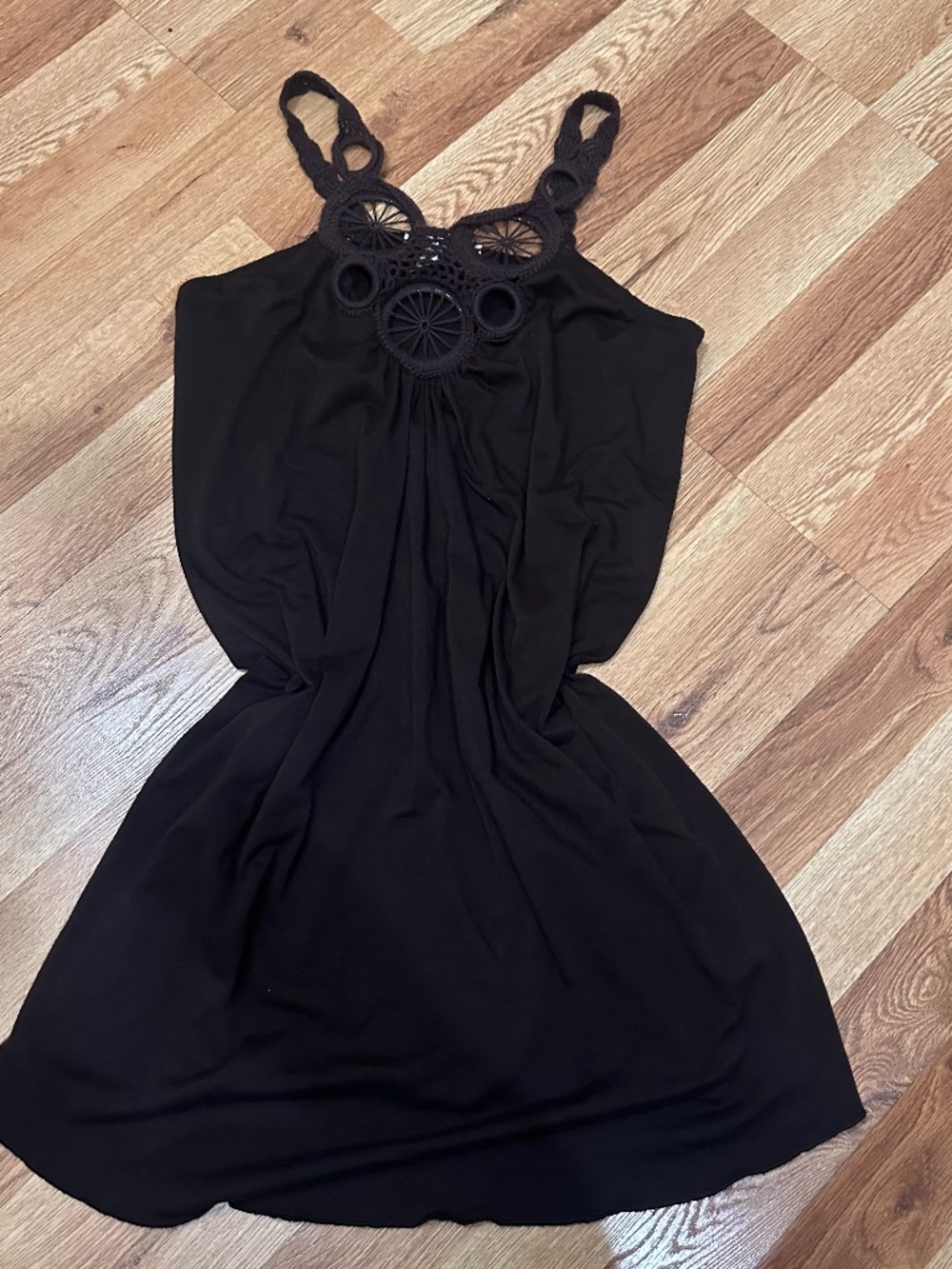 Women's Black and Brown Dress Y2k